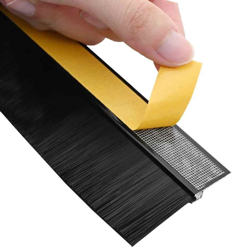 vidaXL Αυτοκόλλητες σφραγίδες πόρτας 2 pcs Μαύρο 100 cm