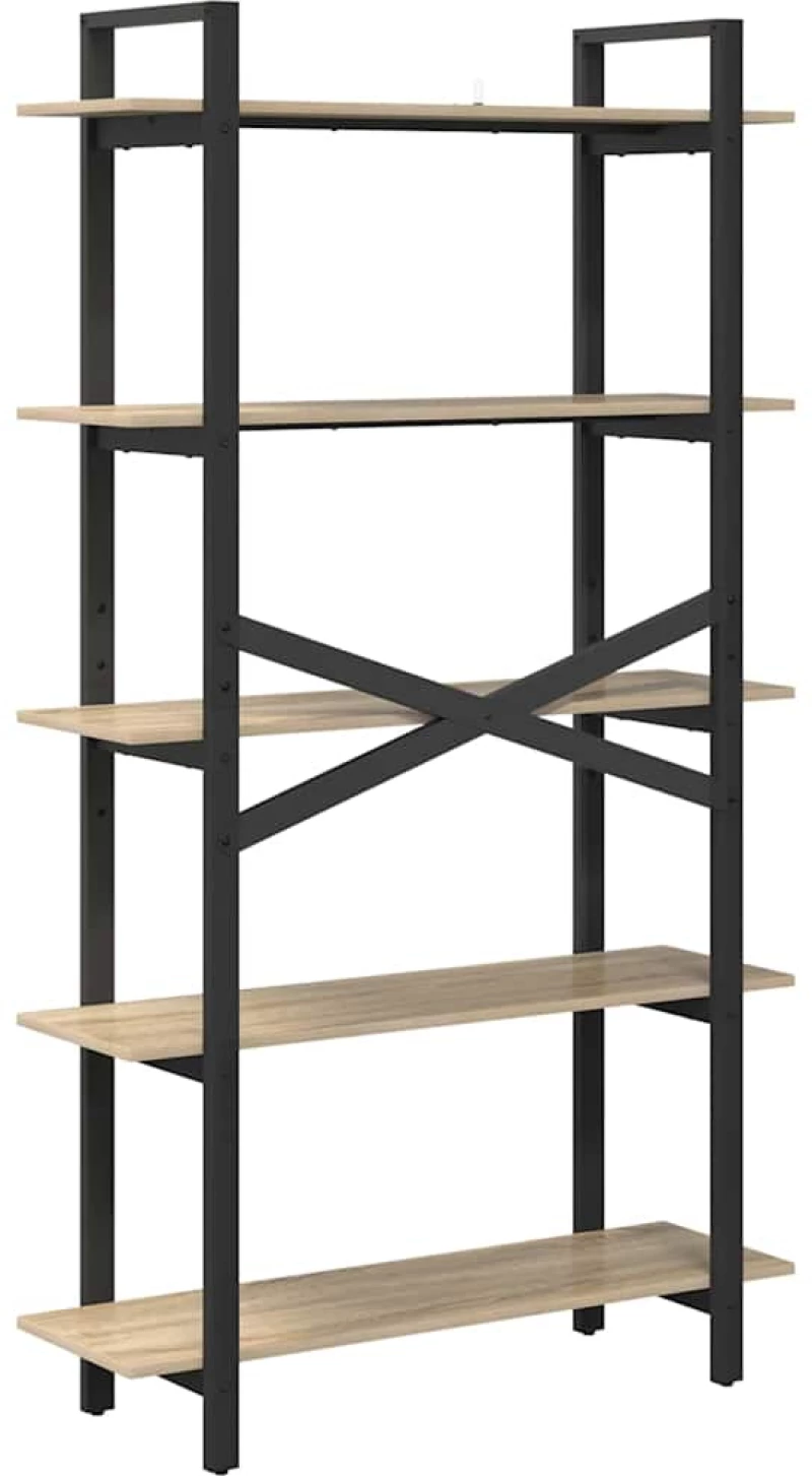 vidaXL Ράφι Βιβλίων Δρύς Sonoma 100 x 33,5 x 178 εκ Επεξεργασμένο ξύλο