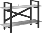 vidaXL Ράφι Βιβλίων Γκρίζο Σονομα 100 x 33,5 x 64 εκ