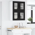 vidaXL Κρεμαστό ντουλάπι κουζίνας με ράφι 2 pcs Μαύρο 60 x 31 x 40 εκ