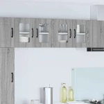 vidaXL Κρεμαστό ντουλάπι κουζίνας 2 pcs Γκρίζο Σονομα 60 x 31 x 40 εκ