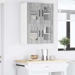 vidaXL Κρεμαστό ντουλάπι κουζίνας 2 pcs Γκρίζο Σονομα 60 x 31 x 40 εκ