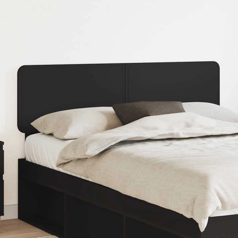 vidaXL Κεφαλάρι με κεφαλάρι Μαύρη Οξυά 140 cm Επεξεργασμένο ξύλο