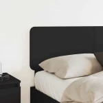 vidaXL Κεφαλάρι με κεφαλάρι Μαύρη Οξυά 140 cm Επεξεργασμένο ξύλο