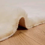 vidaXL Χαλιά Ψεύτικου Κουνελιού Olite Κρεμ 120 x 170 cm Πολυεστέρας