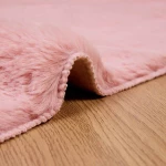 vidaXL Χαλιά Ψεύτικου Κουνελιού Olite Ροζ 80 x 150 cm Πολυεστέρας