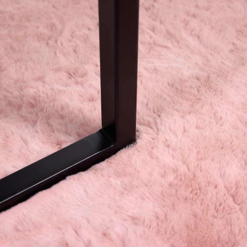 vidaXL Χαλιά Ψεύτικου Κουνελιού Olite Ροζ 80 x 150 cm Πολυεστέρας