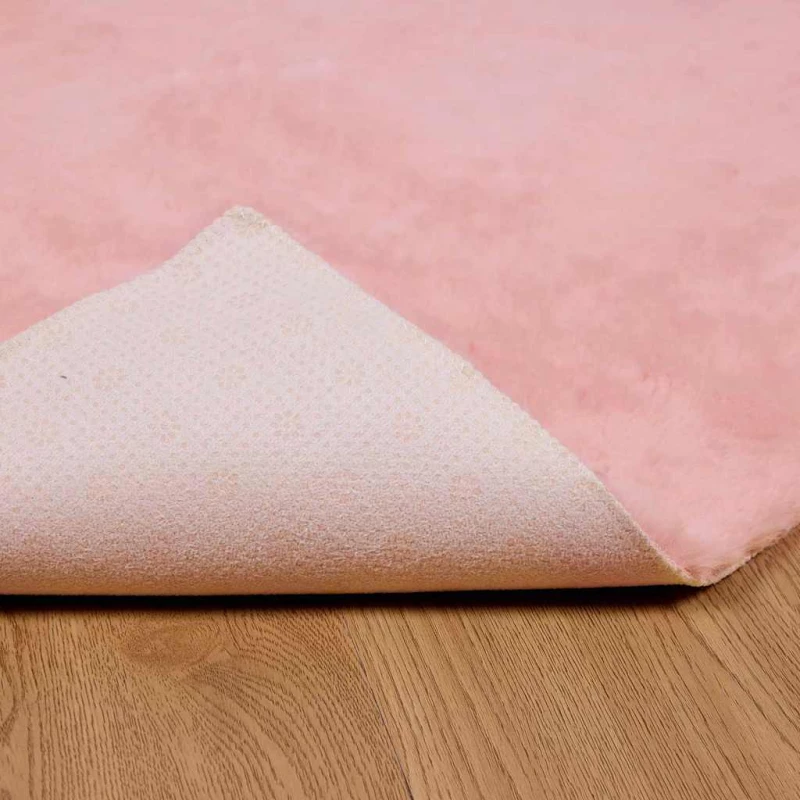 vidaXL Χαλιά Ψεύτικου Κουνελιού Olite Ροζ 80 x 150 cm Πολυεστέρας