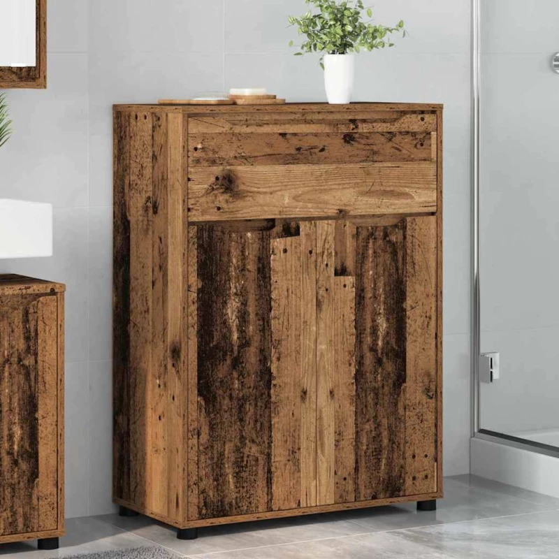 vidaXL Ντουλάπι Μπάνιου με συρτάρι Παλιό Ξύλο 72,5 x 36,5 x 100 εκ