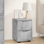 vidaXL Κομοδίνο Σκυρόδεμα Γκρι 30,5 x 30 x 43 εκ Επεξεργασμένο ξύλο
