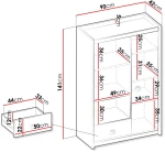 Ντουλάπα Fargo Mini 2D1S Δίφυλλη