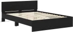 vidaXL Σκελετός Κρεβατιού Μαύρη Οξυά 135 x 190 cm Επεξεργασμένο ξύλο