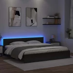 vidaXL Σκελετός Κρεβατιού Μαύρη Οξυά 200 x 200 cm Επεξεργασμένο ξύλο