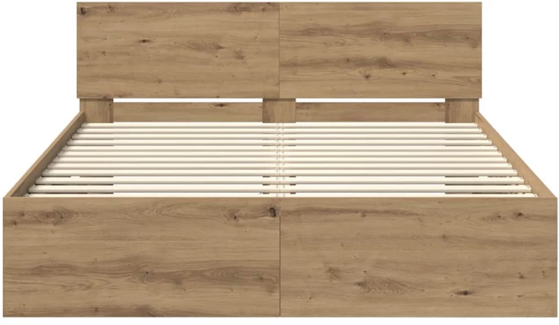 vidaXL Σκελετός Κρεβατιού Artisan Oak 160 x 200 cm Επεξεργασμένο ξύλο