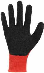 vidaXL Γάντια Εργασίας 12 pcs Κόκκινο και Μαύρο 7 / S