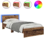 vidaXL Σκελετός Κρεβατιού Παλιό Ξύλο 90 x 190 cm Επεξεργασμένο ξύλο