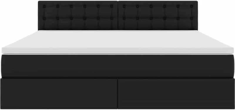 vidaXL Κρεβάτι με αποθηκευτικό χώρο και LED Μαύρο 180 x 200 cm