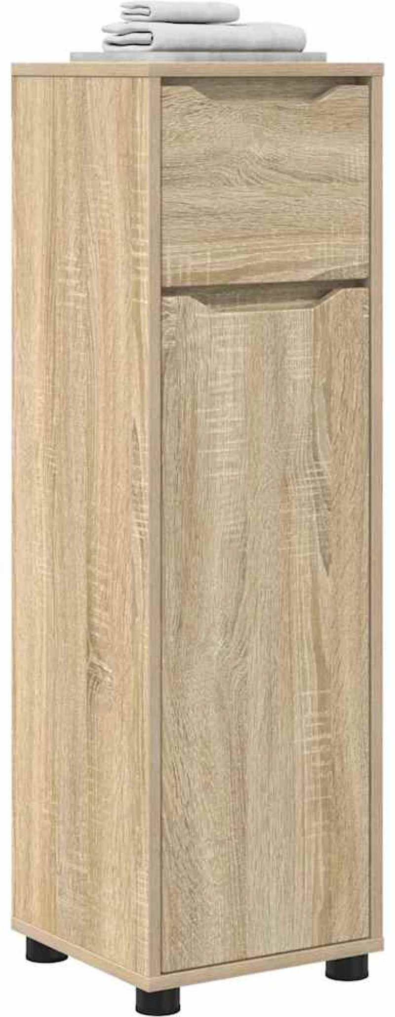 vidaXL Ντουλάπι Μπάνιου με συρτάρι Δρύς Sonoma 30,5 x 30 x 101 εκ