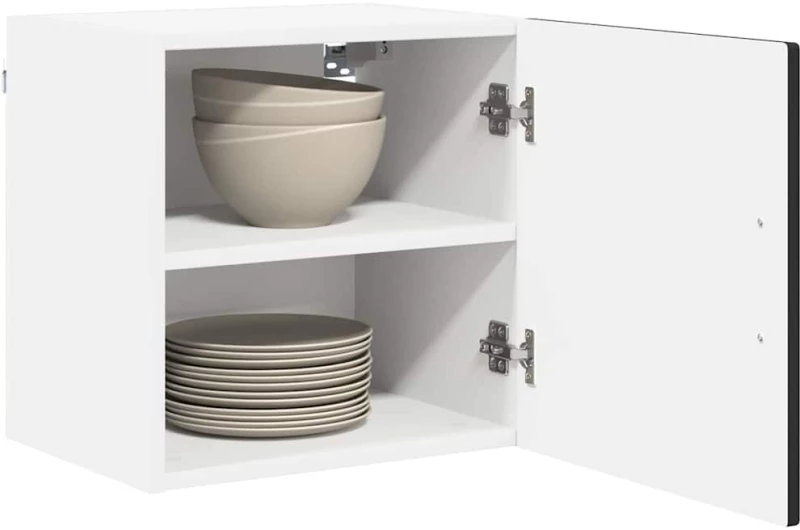 vidaXL Κρεμαστό ντουλάπι κουζίνας με ράφι 2 pcs Μαύρο 40 x 31 x 40 εκ.