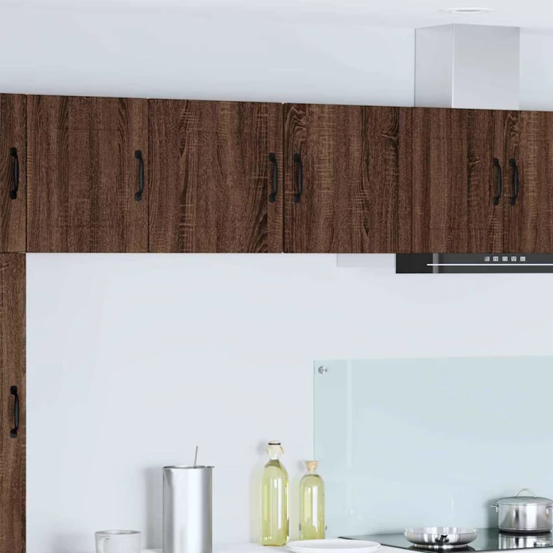 vidaXL Κρεμαστό ντουλάπι κουζίνας 2 pcs Καφέ δρυς 40 x 31 x 40 εκ.