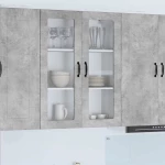 vidaXL Κρεμαστό ντουλάπι κουζίνας Σκυρόδεμα Γκρι 80 x 31 x 100 εκ.