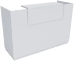 Γραφείο reception Lotus pakoworld σε λευκή απόχρωση 140x70x110εκ