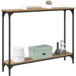 vidaXL Τραπέζι κονσόλας με ράφι Artisan Oak 101 x 23 x 15,5 εκ.