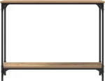 vidaXL Τραπέζι κονσόλας με ράφι Artisan Oak 101 x 23 x 15,5 εκ.