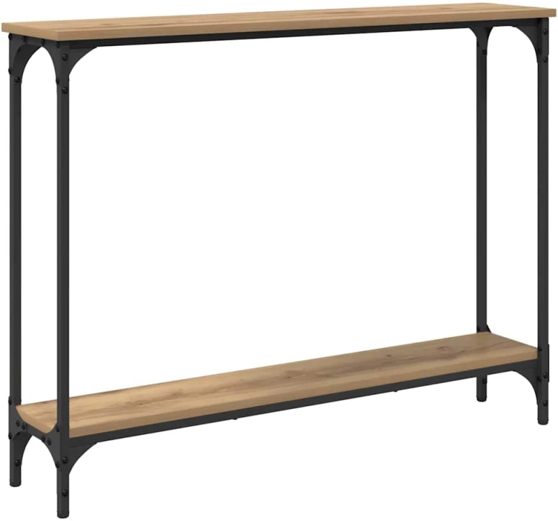 vidaXL Τραπέζι κονσόλας με ράφι Artisan Oak 101 x 23 x 15,5 εκ.