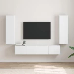 vidaXL Ντουλάπι Τηλεόρασης Τοίχου 2 pcs Λευκό 30 x 31 x 100 εκ.