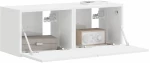 vidaXL Ντουλάπι Τηλεόρασης Τοίχου Επιτοίχιο 2 pcs Λαμπερό Λευκό