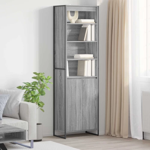 vidaXL Ψηλά Ντουλάπια 2 pcs Γκρίζο Σονομα 60 x 36 x 300 εκ.