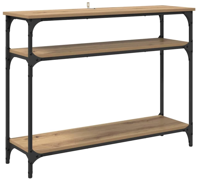 vidaXL Τραπέζι κονσόλας με ράφι Artisan Oak 100 x 29 x 75 εκ.