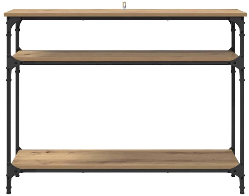 vidaXL Τραπέζι κονσόλας με ράφι Artisan Oak 100 x 29 x 75 εκ.
