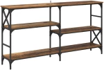 vidaXL Τραπέζι κονσόλας με ράφι Παλιό ξύλο 150 x 29 x 76,5 εκ