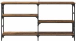 vidaXL Τραπέζι κονσόλας με ράφι Παλιό ξύλο 150 x 29 x 76,5 εκ