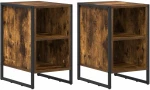 vidaXL Κομοδίνο 2 pcs Καπνιστό Δρυς 39.5 x 30 x 50 εκ