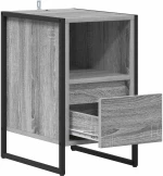 vidaXL Κομοδίνο Γκρίζο Σονομα 39,5 x 30 x 50 εκ Επεξεργασμένο ξύλο