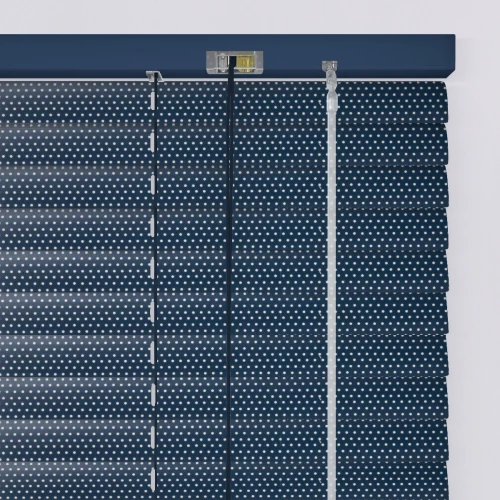 847267 Περσίδες Αλουμινίου-Στόρια-16mm-Blue grey  RAL 7031 Γυαλιστερό διάτρητο