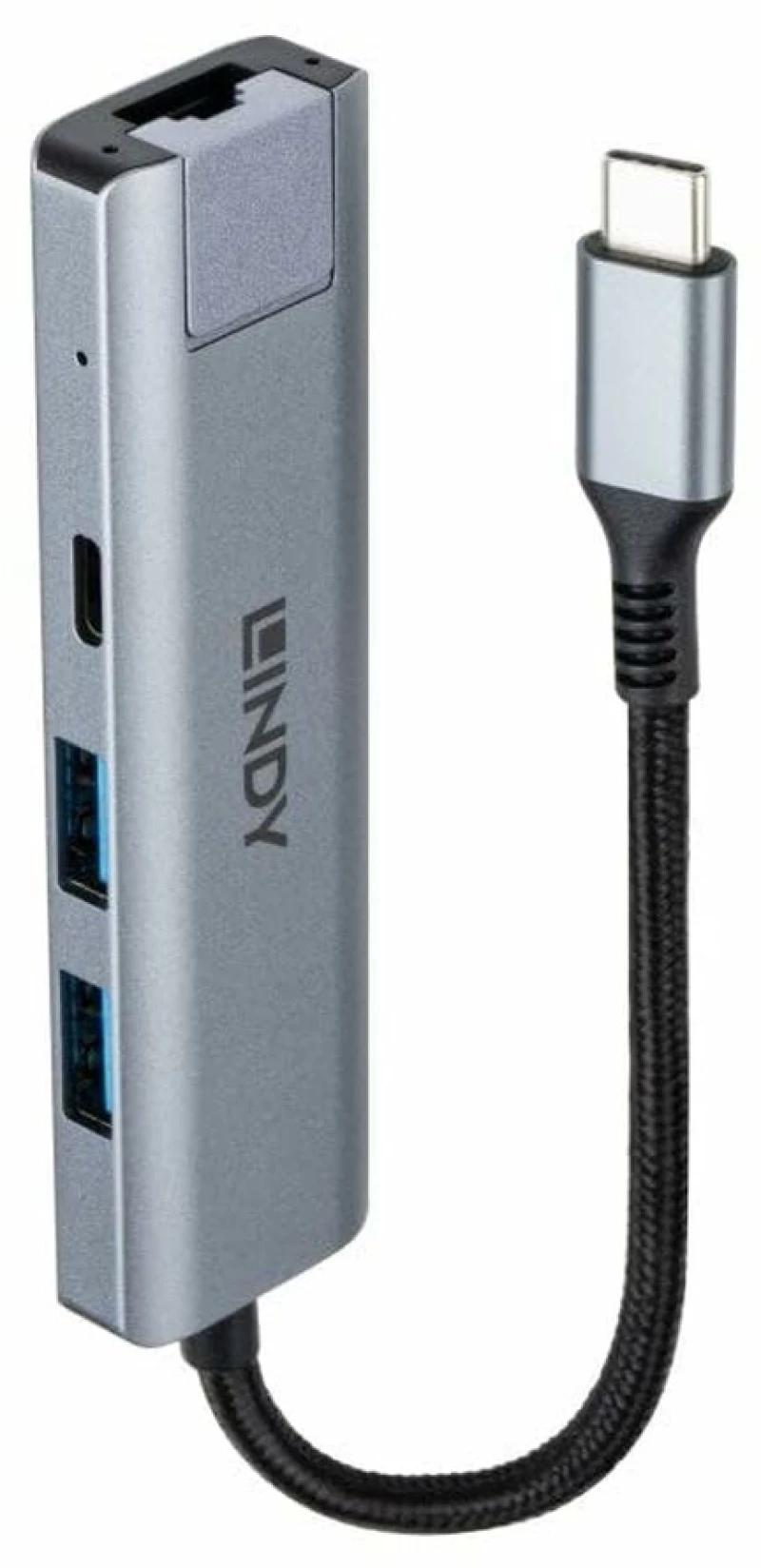 USB Hub LINDY 43422 Γκρι