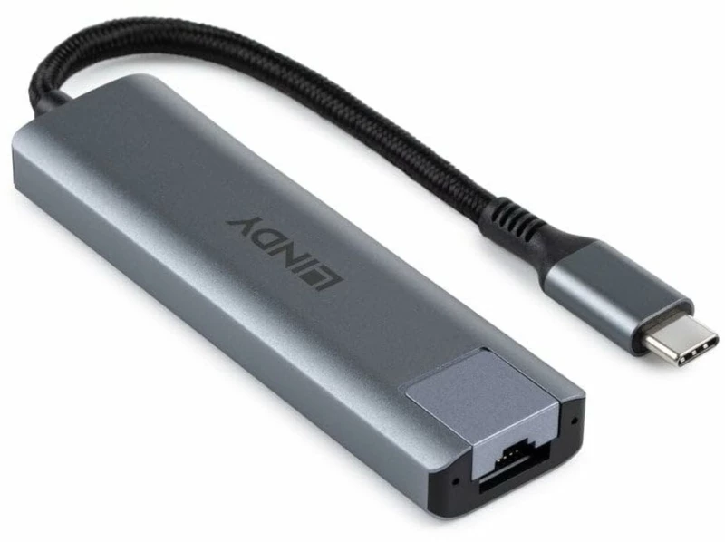 USB Hub LINDY 43422 Γκρι