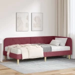 vidaXL Κρεβάτι Γωνίας με στρώμα Κόκκινο 100 x 200 cm ύφασμα