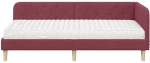vidaXL Κρεβάτι Γωνίας με στρώμα Κόκκινο 100 x 200 cm ύφασμα