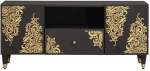vidaXL Ντουλάπι TV με ράφι Μαύρο 105 x 33 x 46 εκ. Στερεό ξύλο μάνγκο