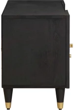 vidaXL Ντουλάπι TV με ράφι Μαύρο 105 x 33 x 46 εκ. Στερεό ξύλο μάνγκο