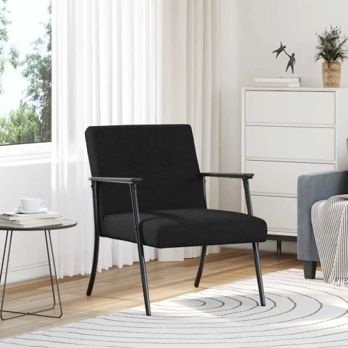 vidaXL Πολυθρόνα Μαύρο 59 x 75 x 78 εκ ύφασμα