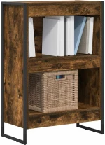 vidaXL Βιβλιοθήκη Καπνιστό Δρύς 80 x 30 x 155 εκ Επεξεργασμένο ξύλο