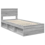 vidaXL Σκελετός Κρεβατιού Γκρίζο Σονομα 75 x 190 cm Επεξεργασμένο ξύλο