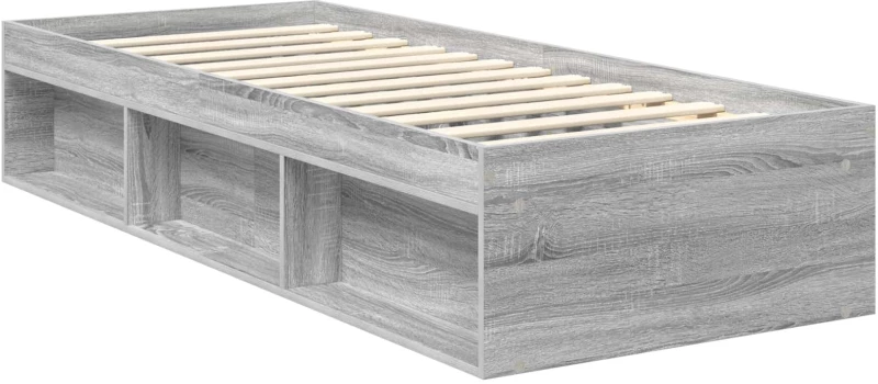vidaXL Σκελετός Κρεβατιού Γκρίζο Σονομα 75 x 190 cm Επεξεργασμένο ξύλο