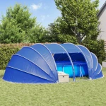 vidaXL Σκηνή πισίνας τύπου θόλου Μπλε 538 x 440 x 204 εκ.